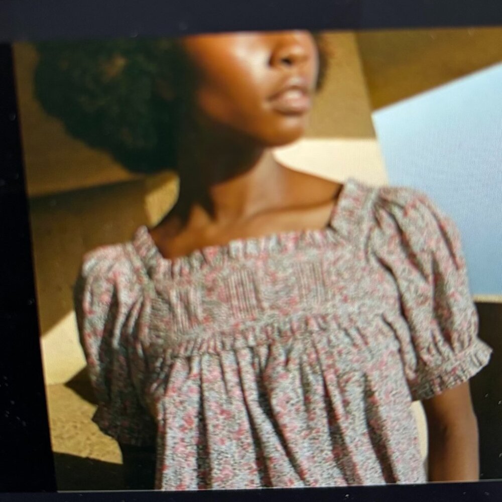 DÔEN Frances Top in Petit Jardin, Size Large